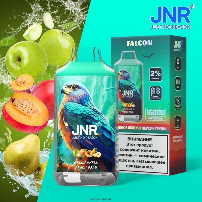 JNR Vape Pods - jnr falk grøn æble fersken pære uden frugter Z4LN220