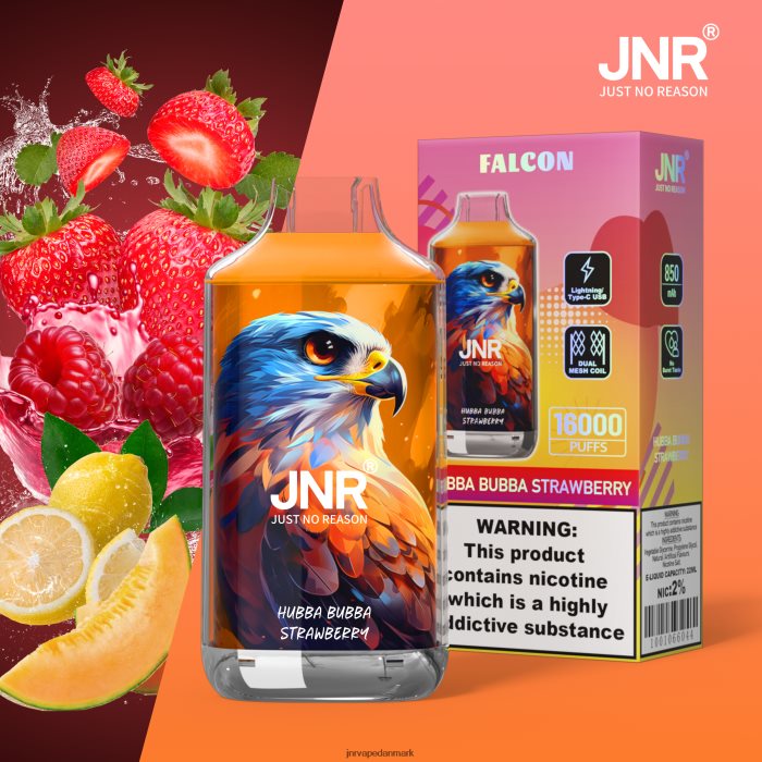 JNR Vape Shop - jnr falk hubba bubba jordbær uden frugt Z4LN221