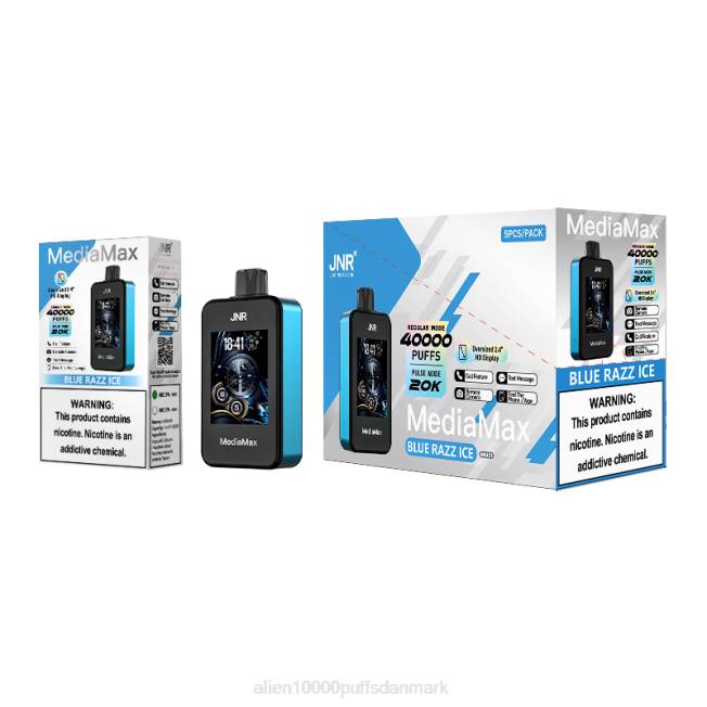 JNR MediaMax 40k pust blå razz is 446R21 Jnr Vape Shop