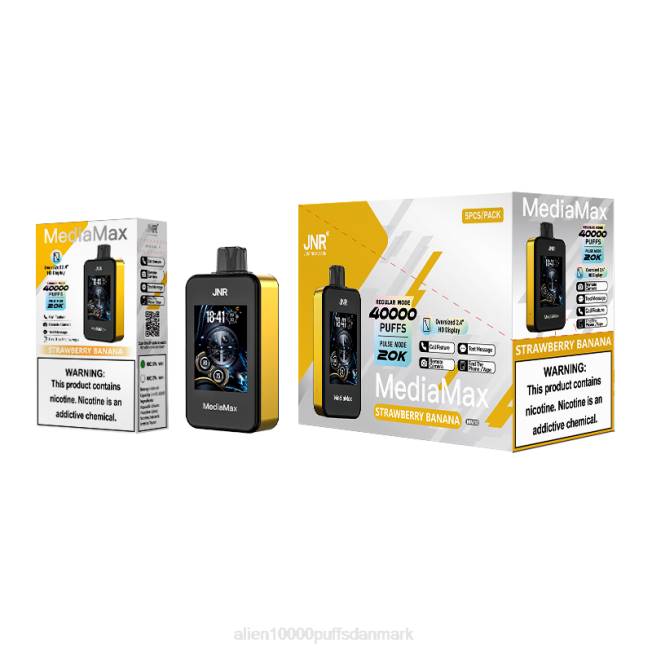 JNR MediaMax 40k pust jordbær banan 446R16 Jnr Vape Review