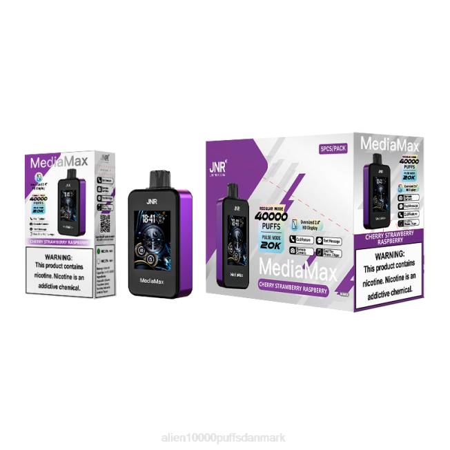 JNR MediaMax 40k pust kirsebær jordbær hindbær 446R14 Jnr Vapes Factory