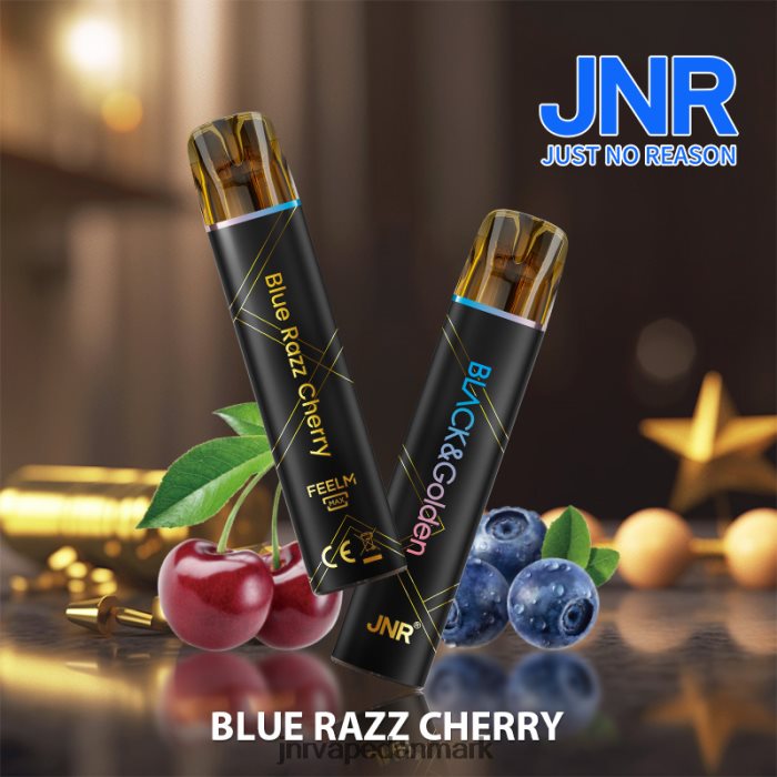 JNR Vape Danmark - jnr sort & gloden blå razz kirsebær Z4LN272
