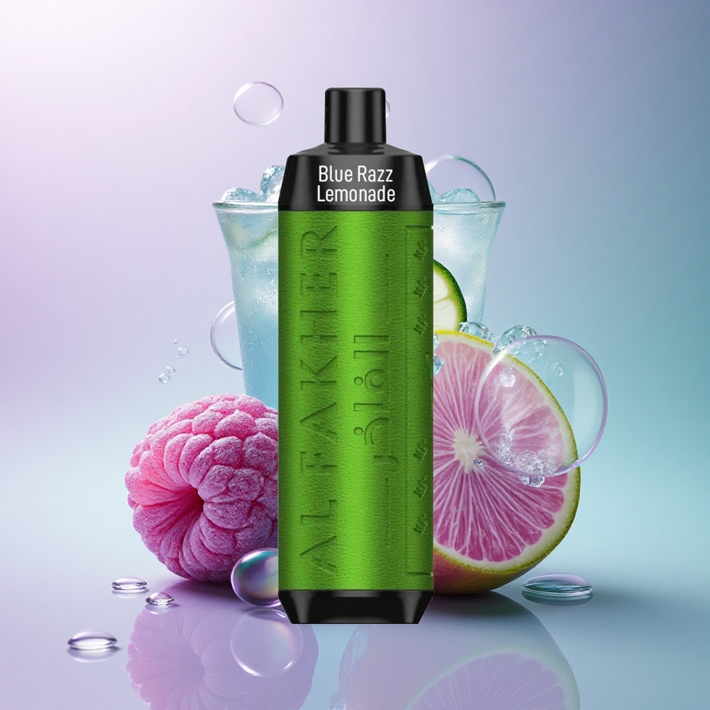 Al Fakher Crown Bar 8000 Crystal Blå Hindbær Lemonade 600mAh 5mg Nikotin