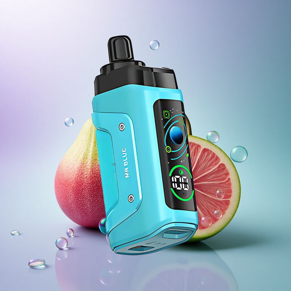 Razz Bar 45000 Puffs Hr. Blå Type-C Opladelig 650 mAh Justerbar Luftflow