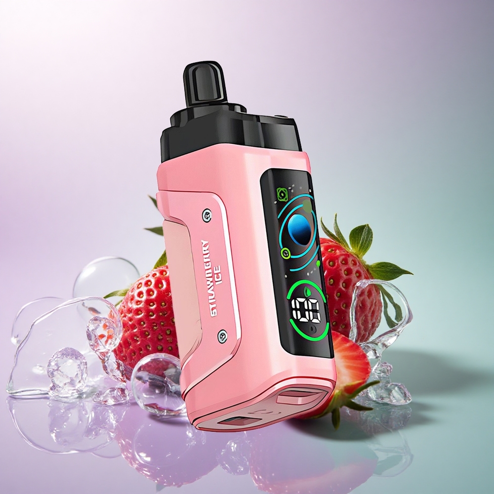 Razz Bar 45000 Puffs Jordbær Is Type-C Opladelig 650 mAh