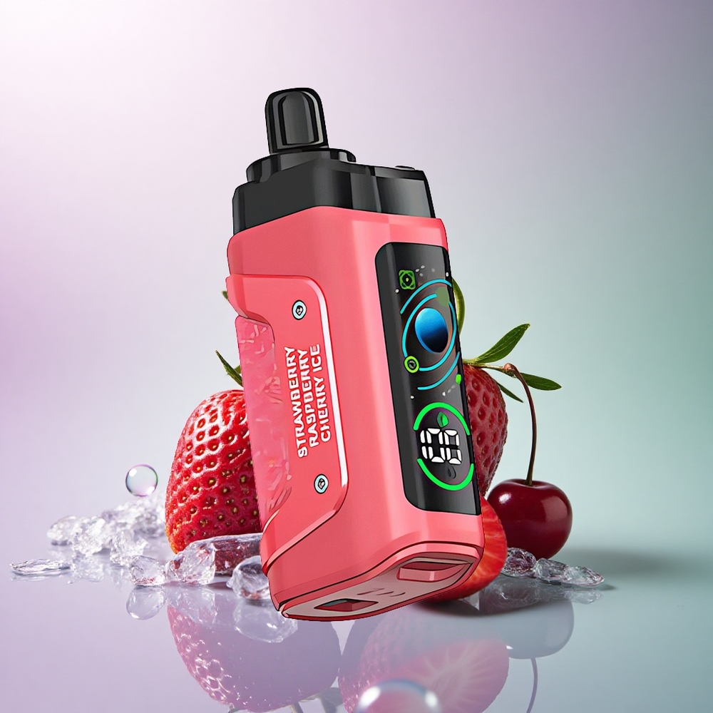 Razz Bar 45000 Puffs Jordbær-Kirsebær Is med 20 mg/ml Nikotin og 650 mAh