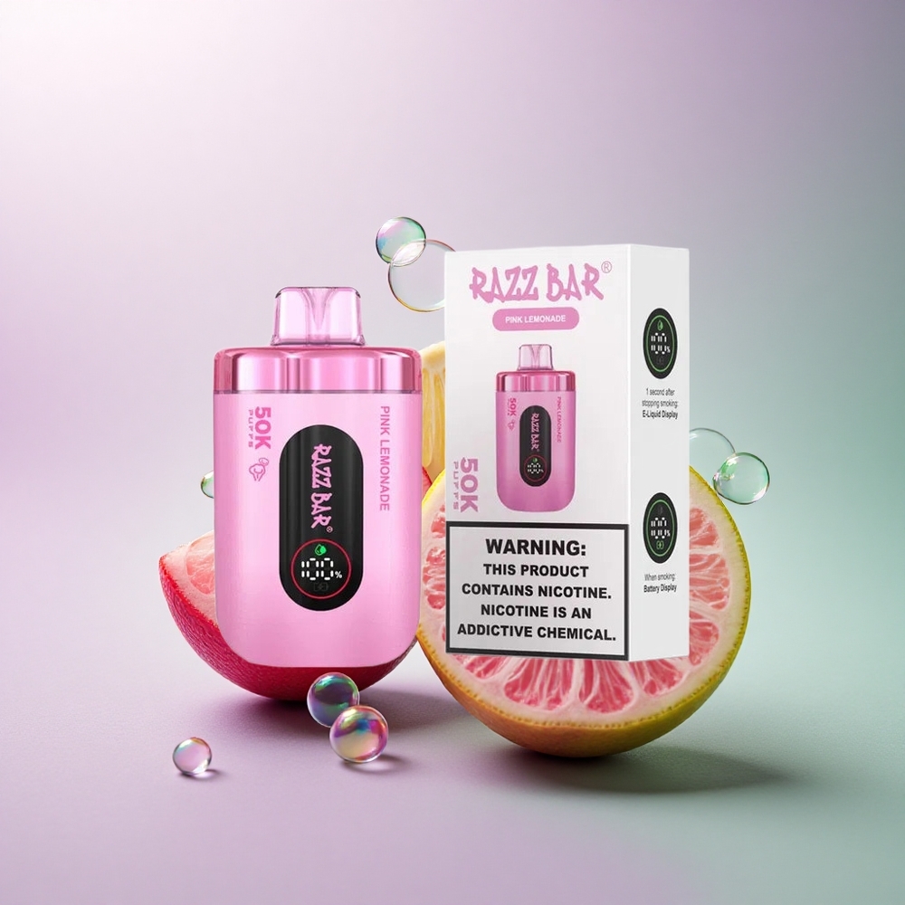 Razz Bar 50K Puffs Rød Citronlimonade 2% Nikotin 650 mAh
