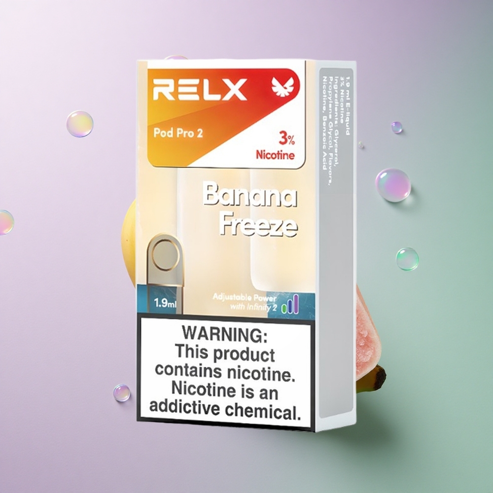 Relx Pod Pro 2 Vape Device Bananfrys 30mg/ml nikotin - 1,9ml - 5,5W/6,5W/8W