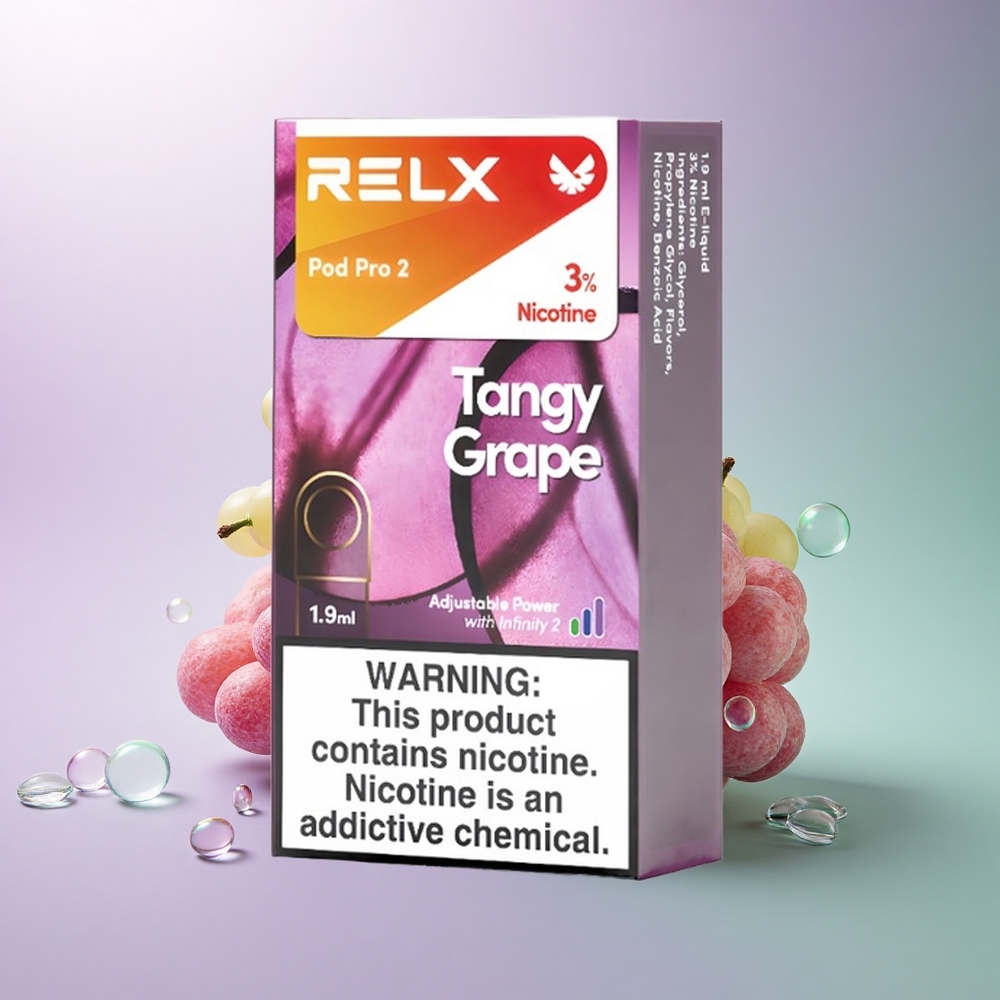 Relx Pod Pro 2 Vape Device Syrlig Drue 30mg/ml Nikotin - 1,9ml Kapacitet - 3 Spændingsjusteringer